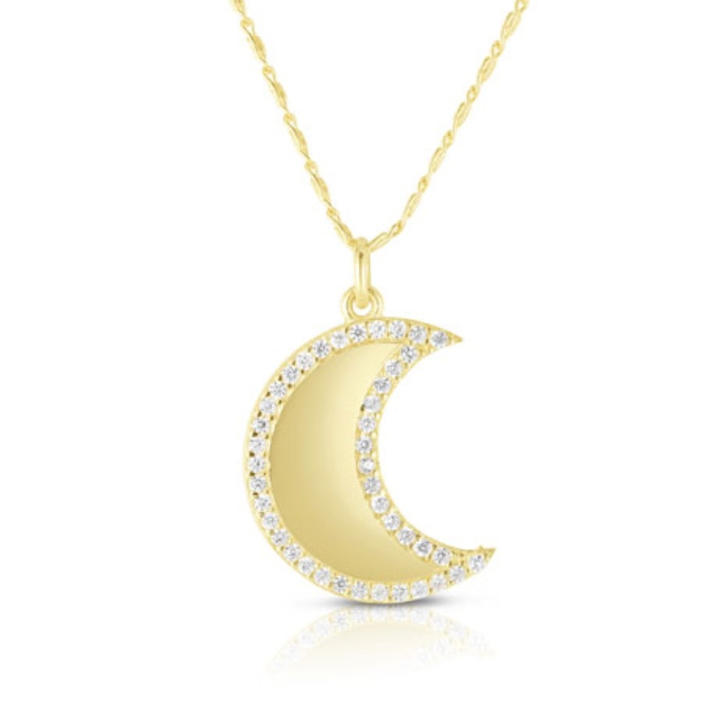 Crescent Moon Pendant Necklace NWOT